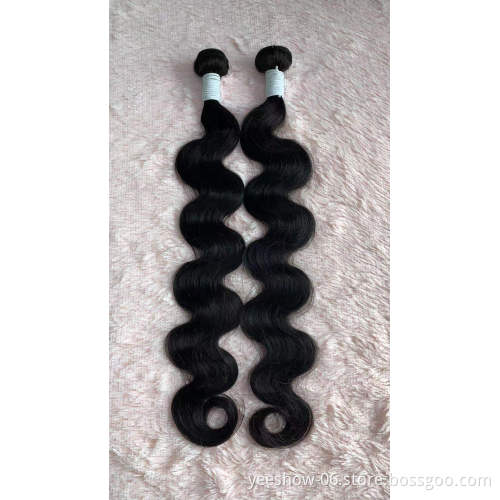 34 inch best cheap affordable clear bags drop ship virgin human hair weave bundle short